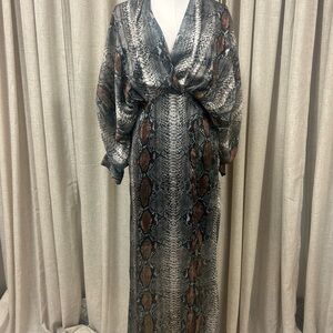 Buddy Love Snakeskin Print Maxi Dress - NWT